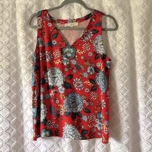 LOFT V-Neck Mixed Media Tank